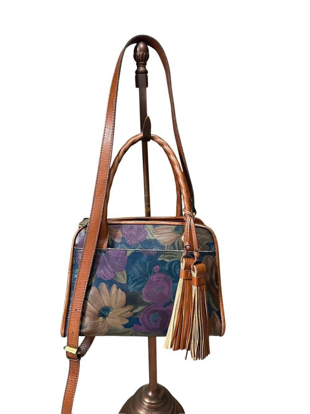 Patricia Nash SM Paris Satchel Floral – Peruvian Painting Collection (EUC)